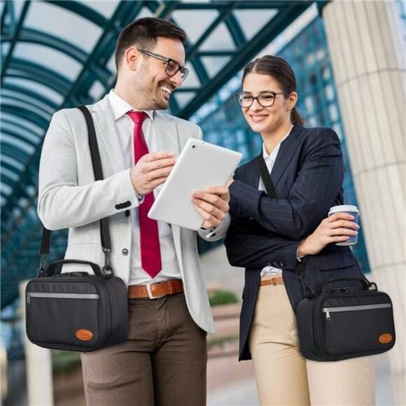 Black lockable storage bag with combination medicine lock box travel organizer - Picture 7 of 8